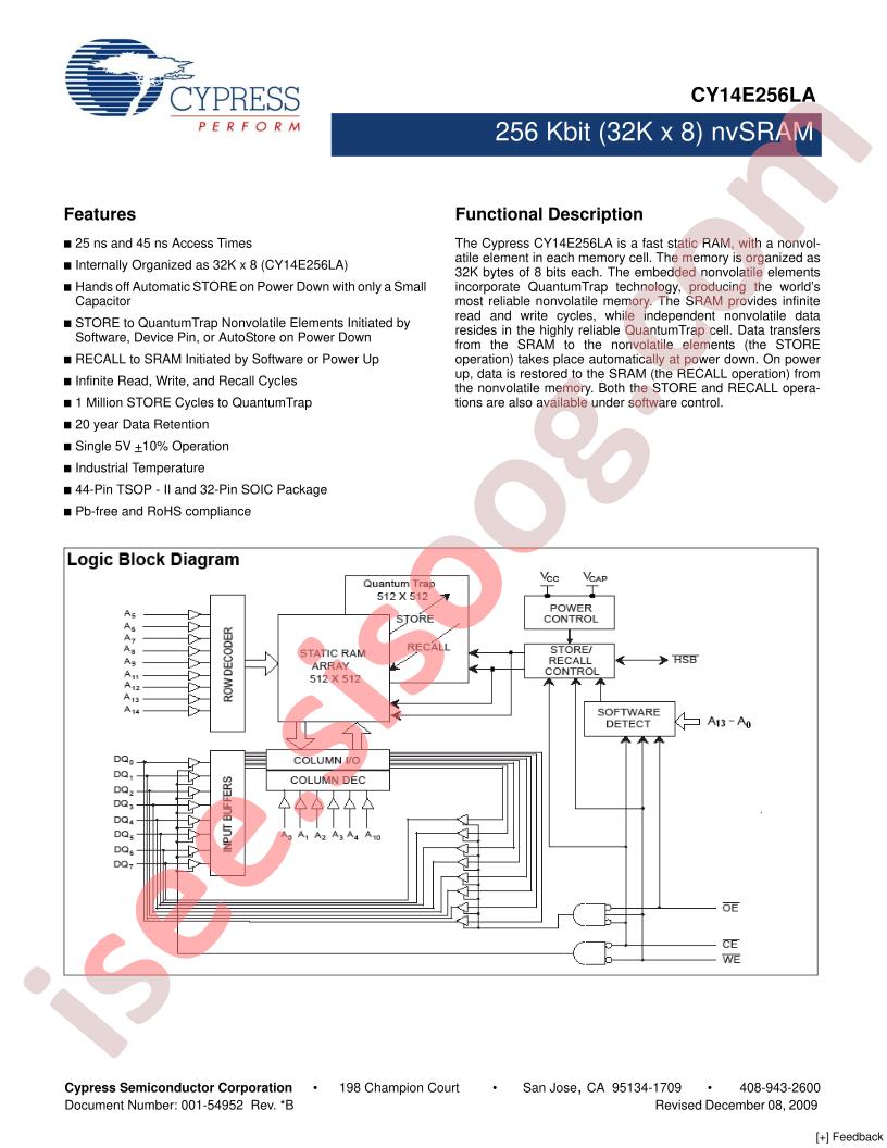 CY14E256LA-SZ25XI