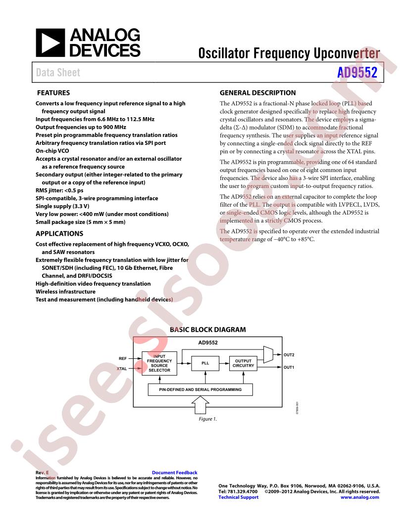 AD9552BCPZ