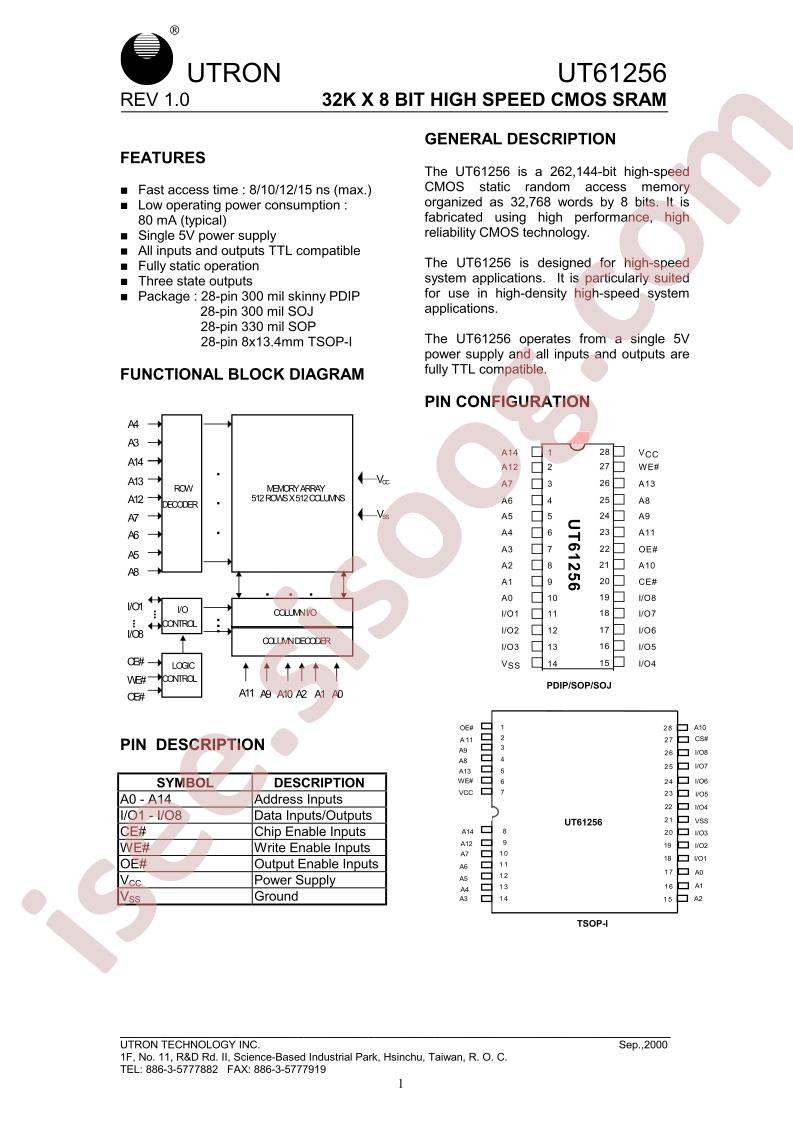 UT61256LS-15
