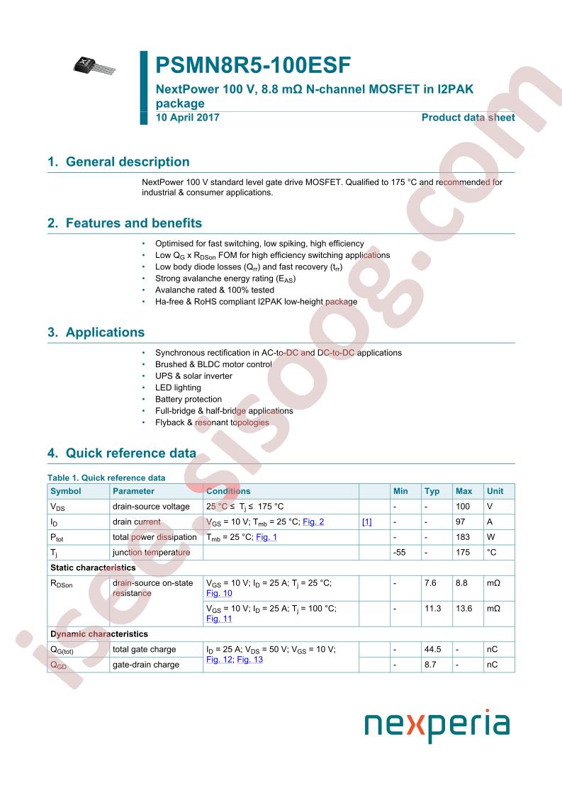 PSMN8R5-100ESF