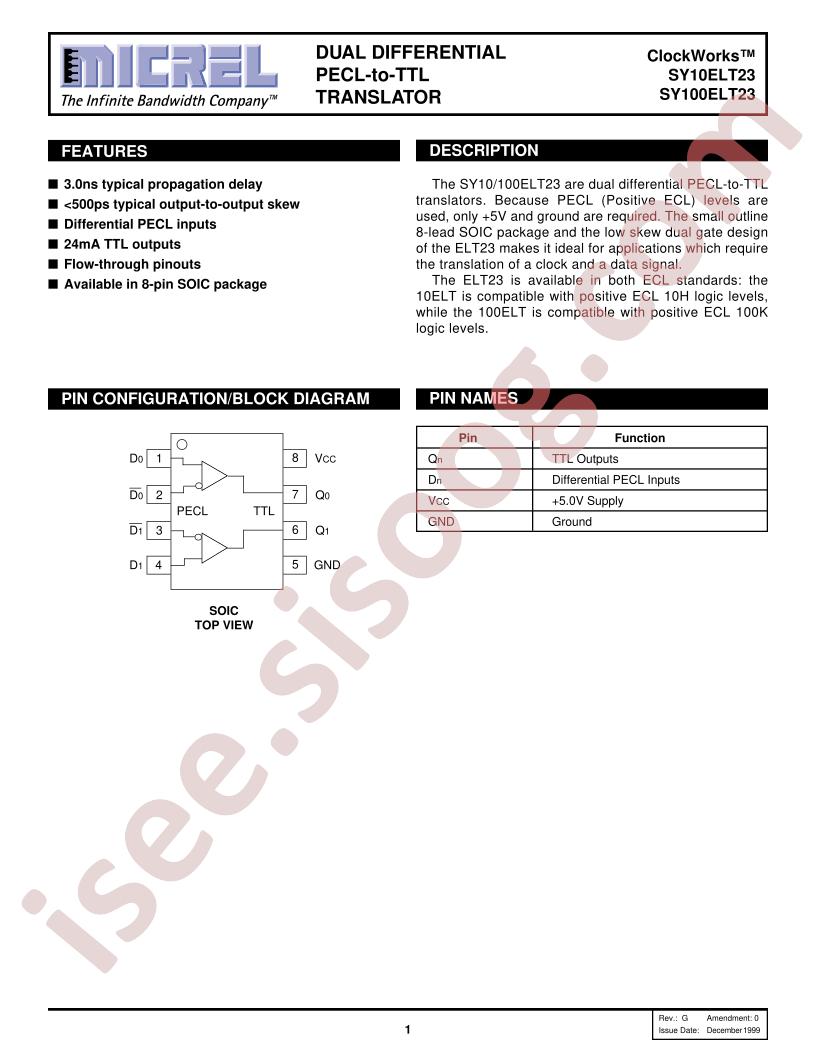 SY10ELT23