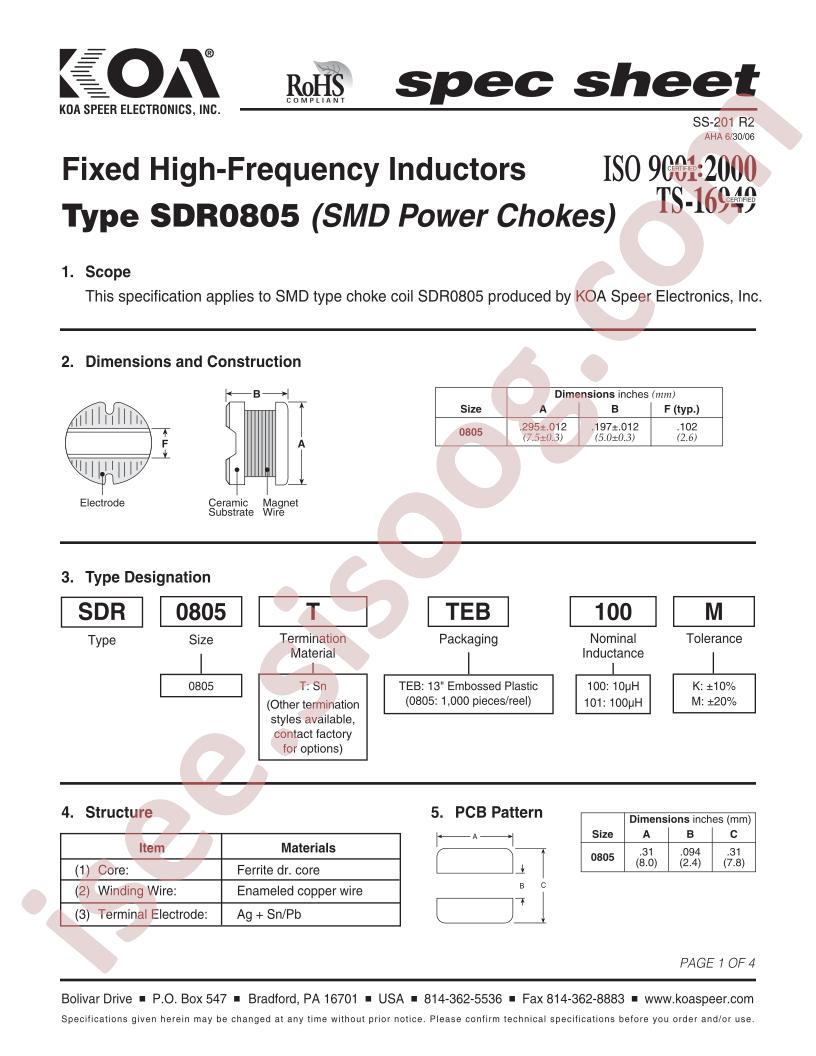 SDR0805T