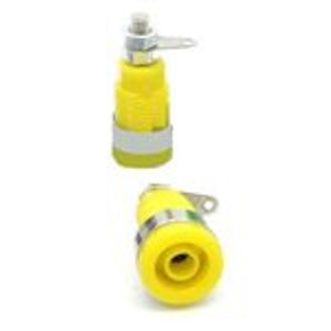 فیش موزی مادگی روکش دار ولتاژ بالا(زرد)