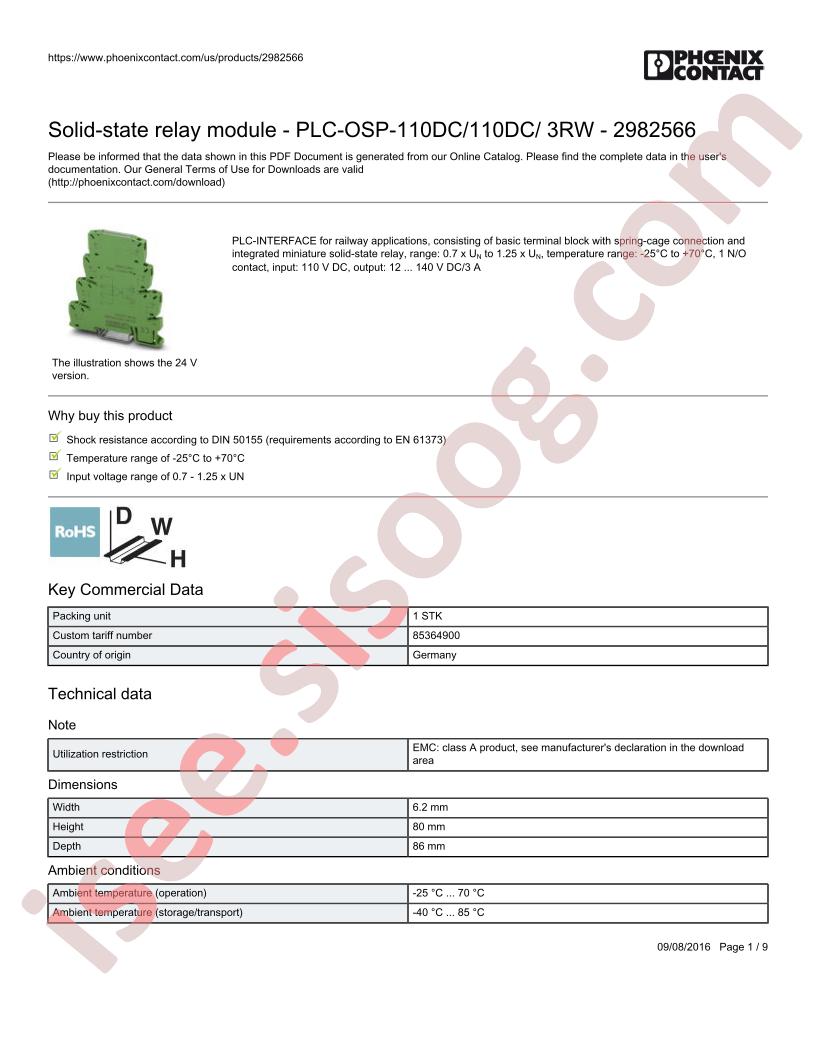 PLC-OSP-110DC