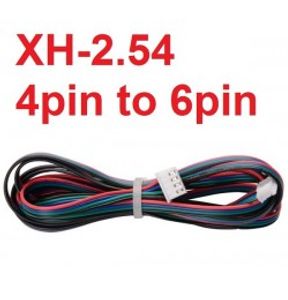 سیم استپر موتور 6 پین به 4 پین Hx2.54mm به طول 150 سانتیمتر