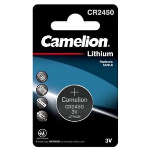 باتری سکه ای CR2450 لیتیوم 3 ولت camelion