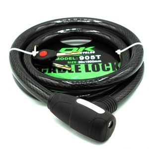 قفل کابلی موتور سیکلت اوکی OK مدل 1.8 متری قطر 20کد 905T