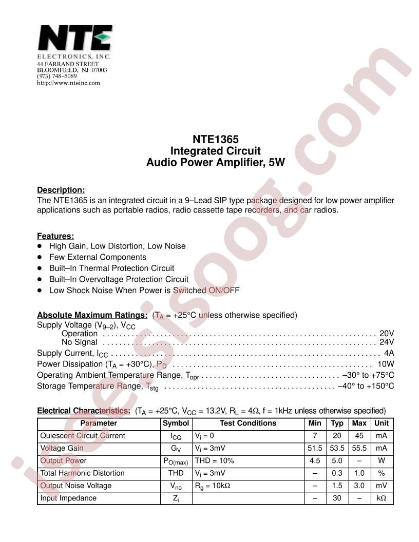NTE1365