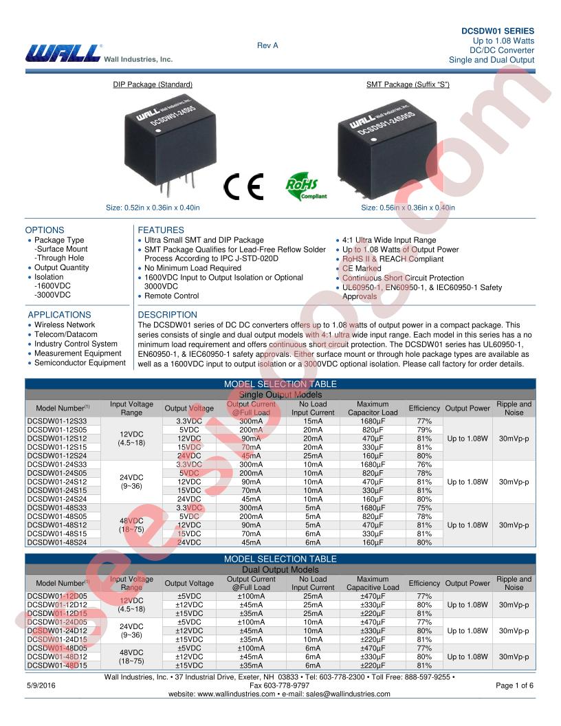 DCSDW01-05D24SH