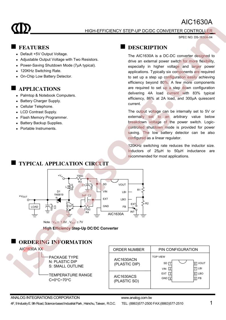 AIC1630ACS