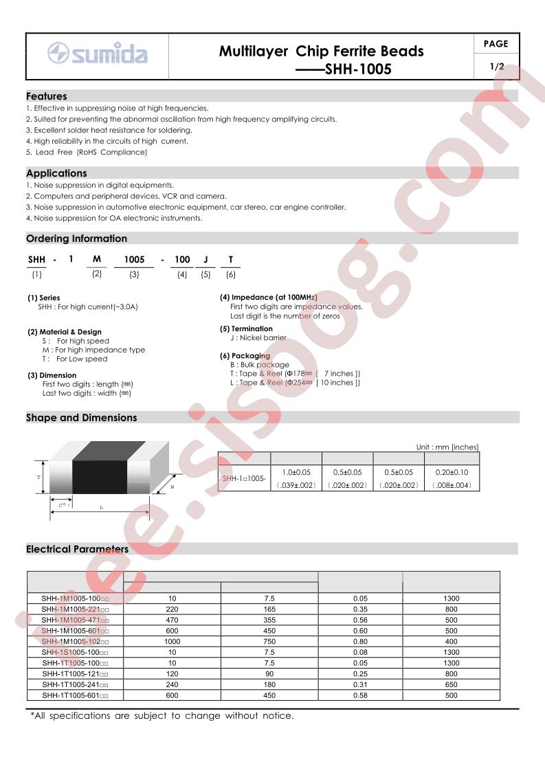 SHH-1T1005-100