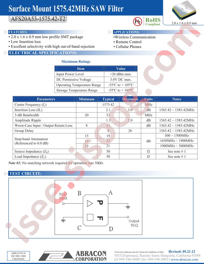 AFS20A53-1575.42-T2