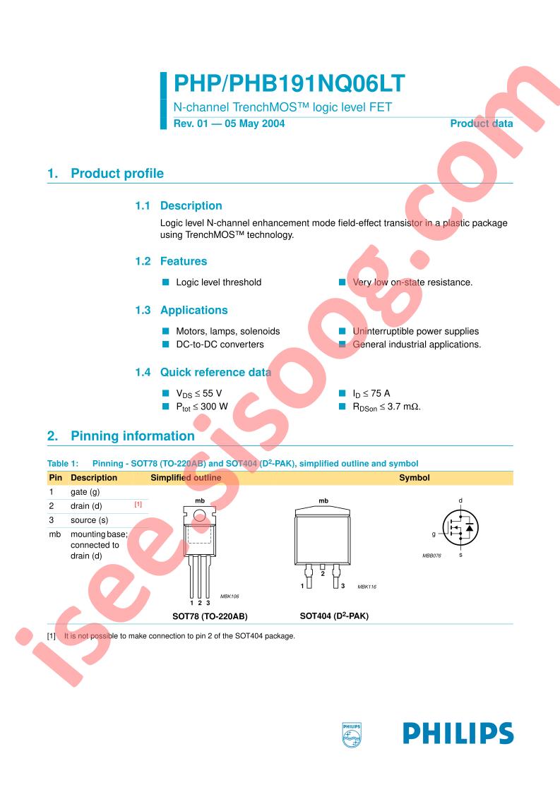 PHB191NQ06LT