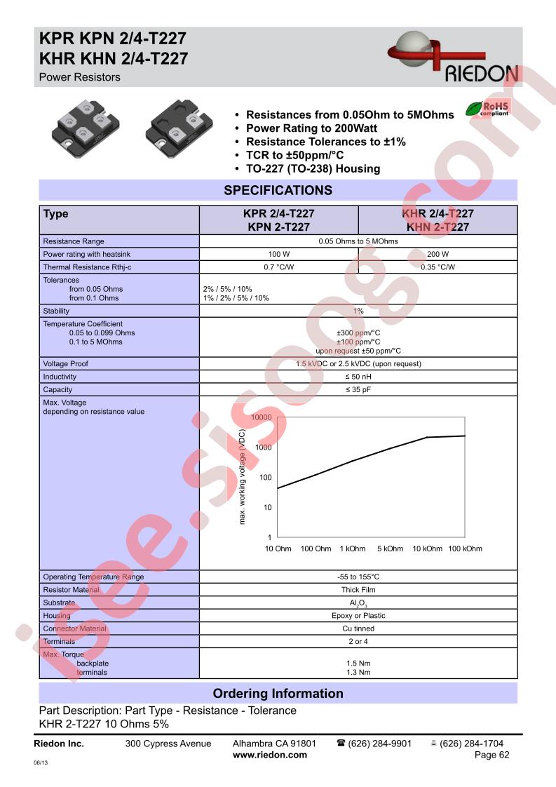 KHN2-T227-20-OHM-5