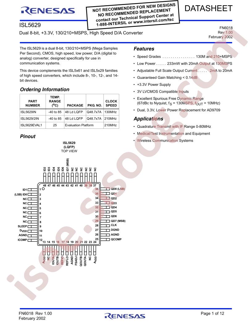 ISL5629EVAL1