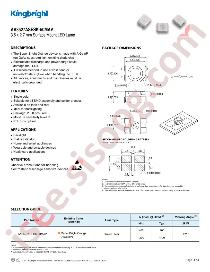 AA3527ASESK-50MAV
