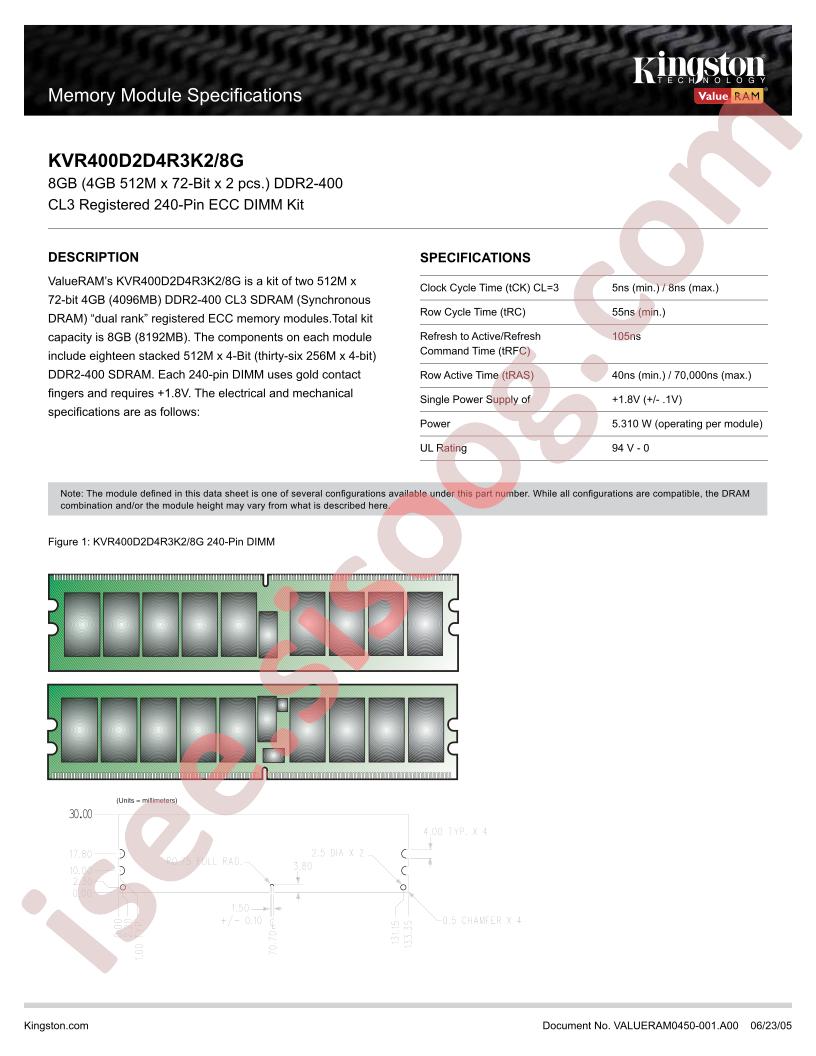 KVR400D2D4R3K2-8G