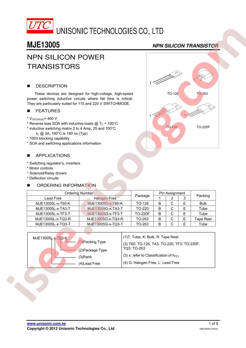 MJE13005G-X-TF3-T