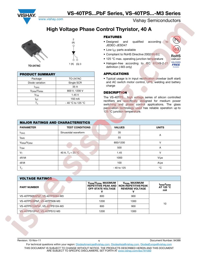 VS-40TPS08PBF