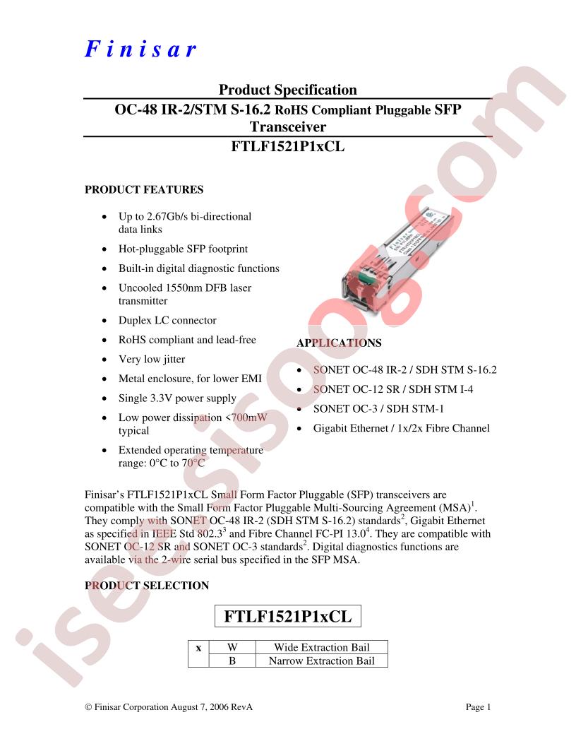 FTLF1521P1WCL