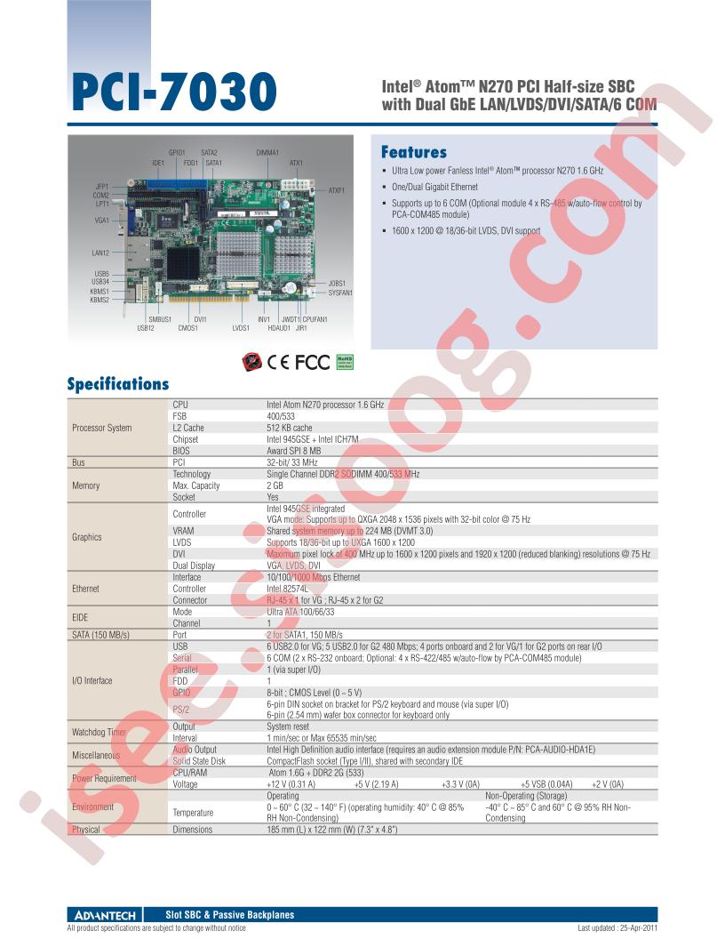 PCI-7030VG-00A1E