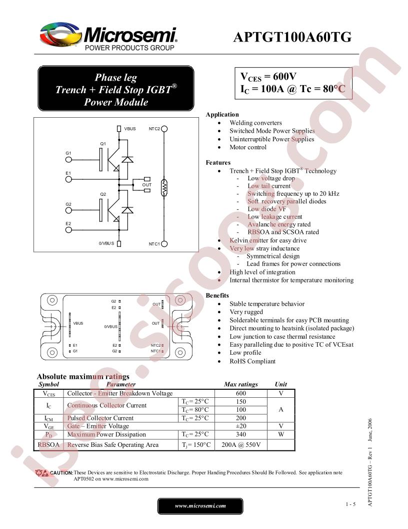 APTGT100A60TG