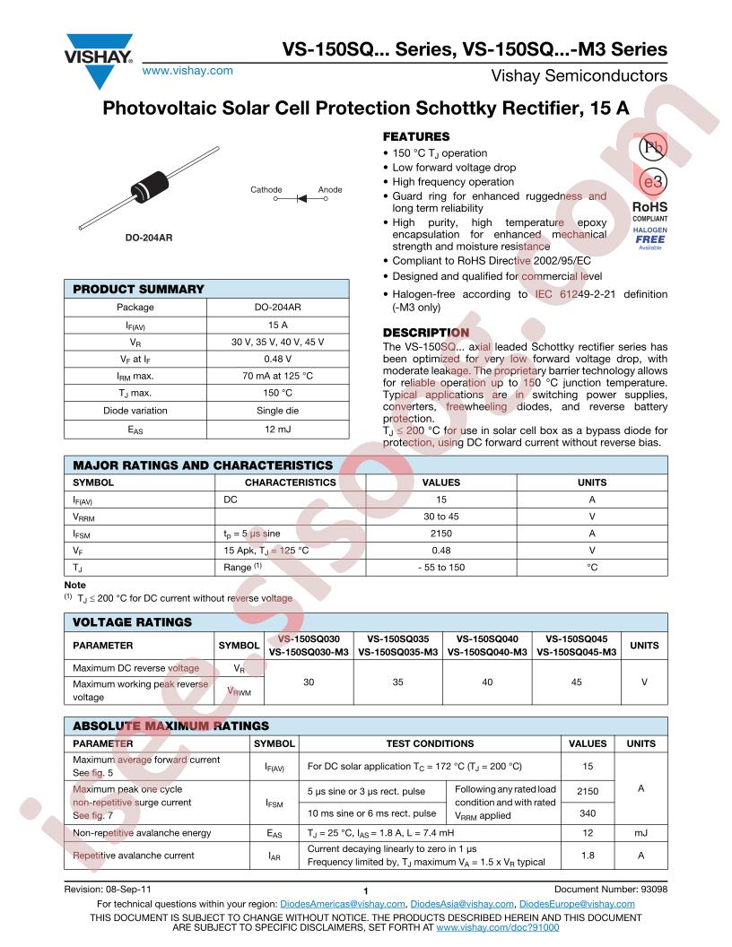 VS-150SQ040TR-M3