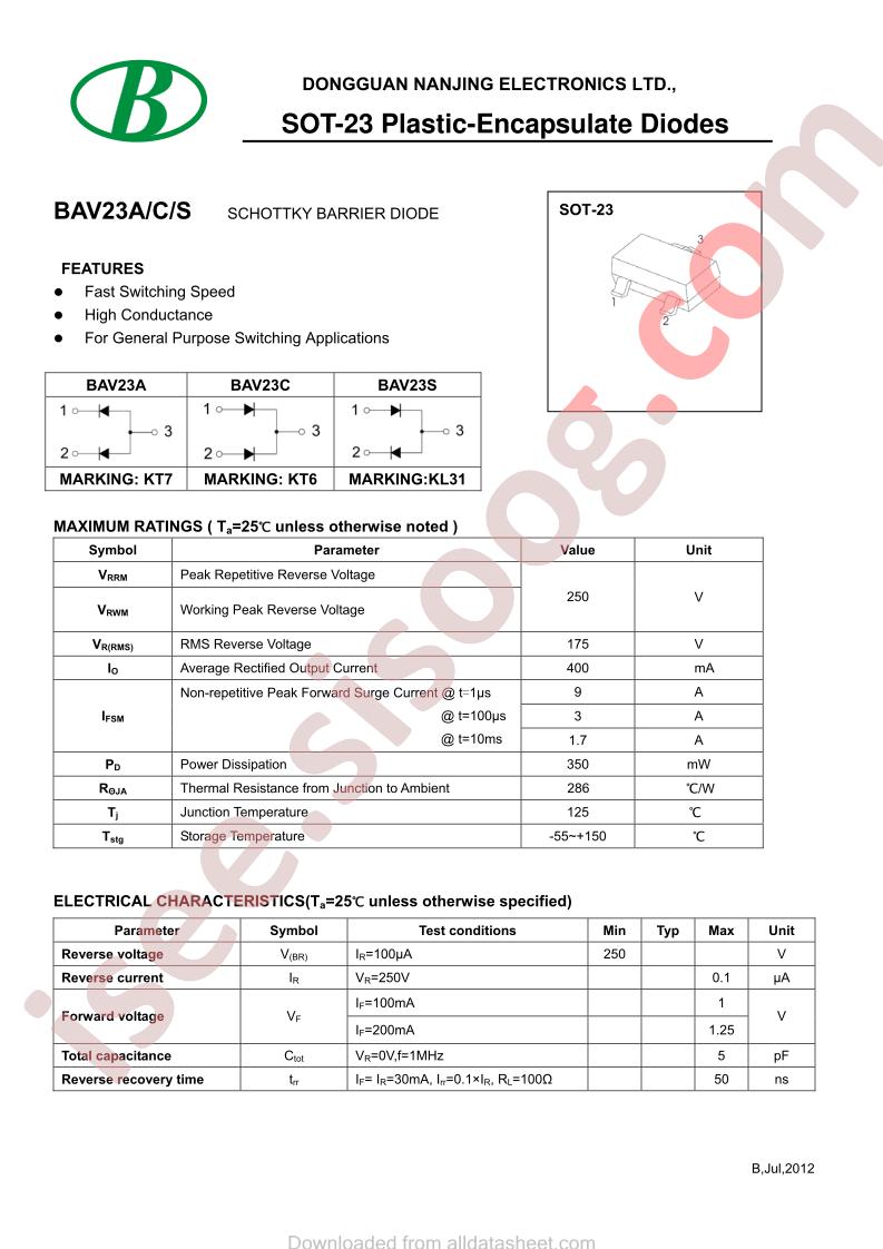 BAV23C-400MA-SOT-23