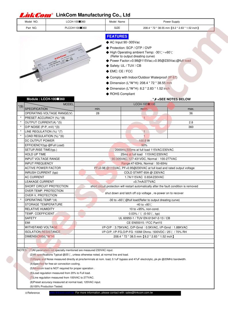 LCCH-100U360