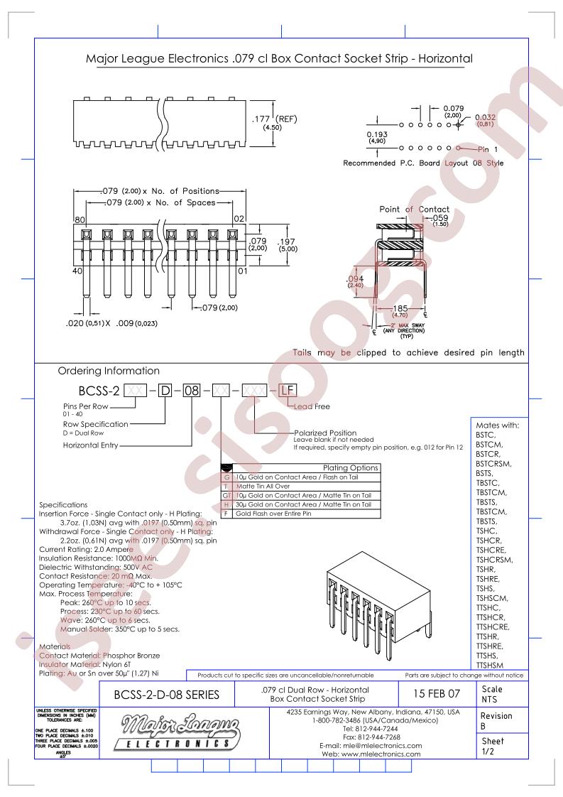 BCSS-205-D-08-H-LF