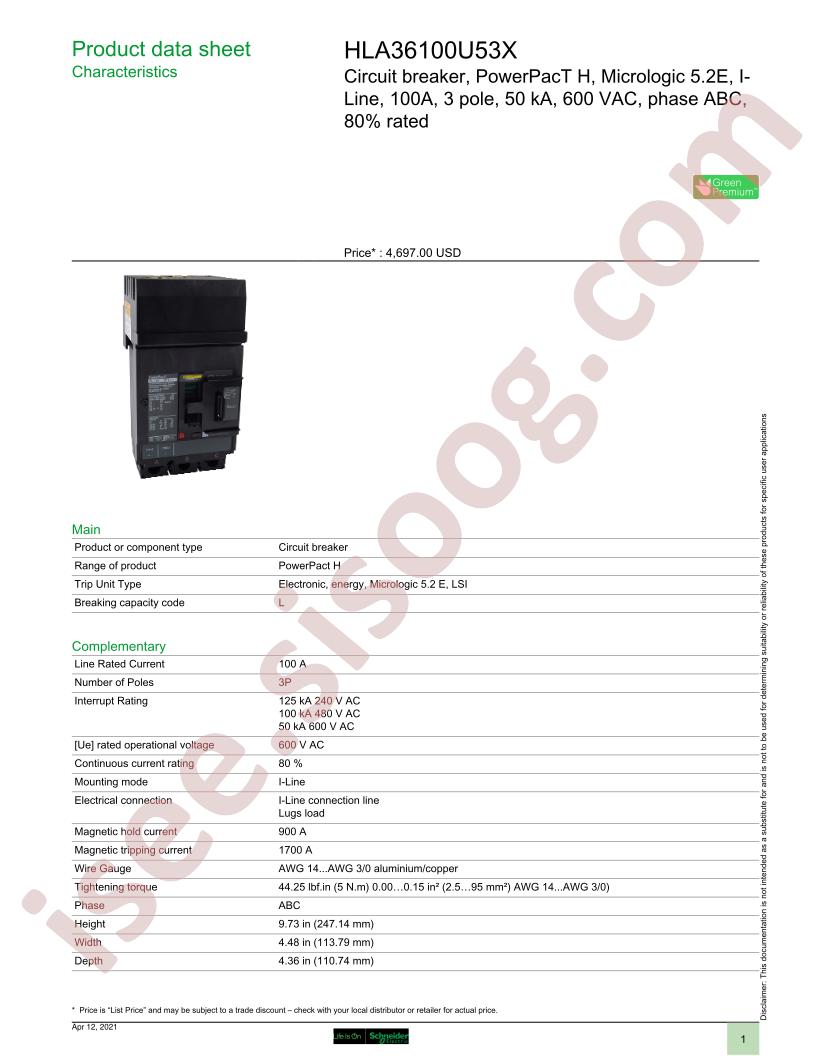 HLA36100U53X