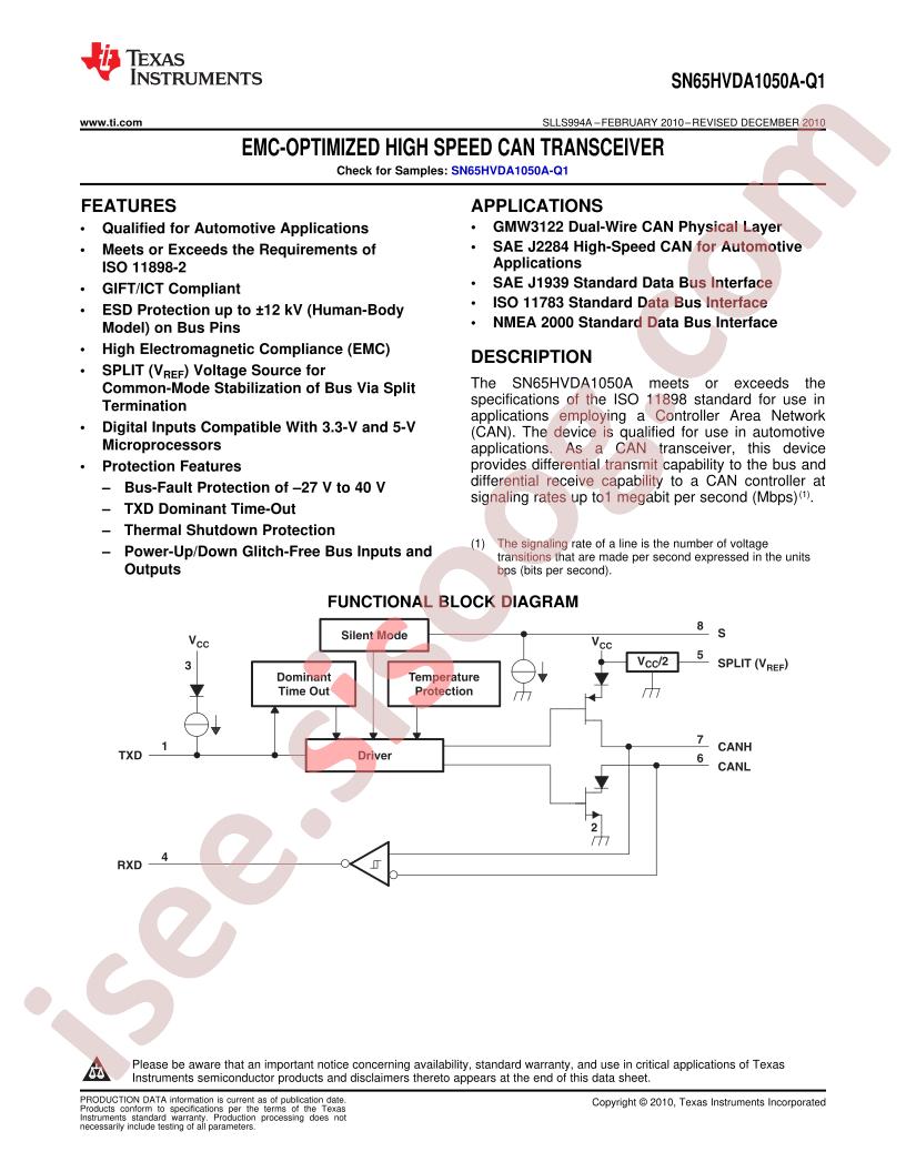 SN65HVDA1050A-Q1