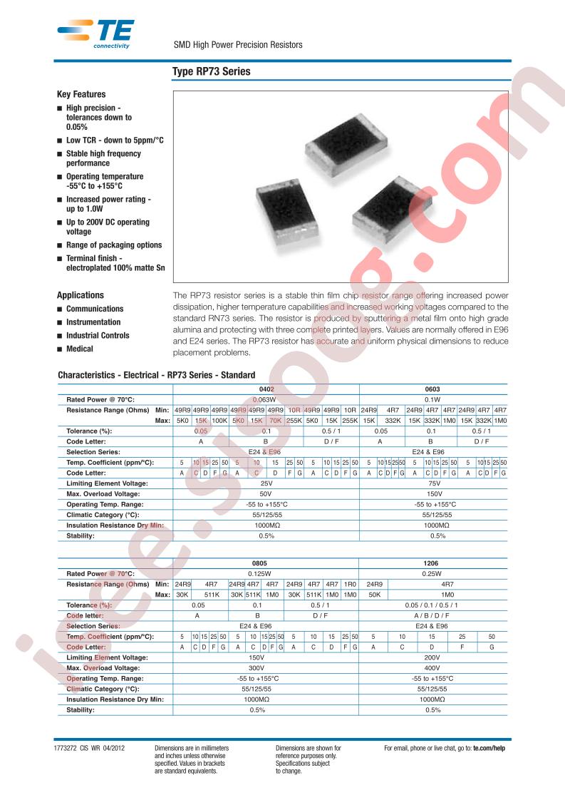 RP73PF1J1K91BTDF