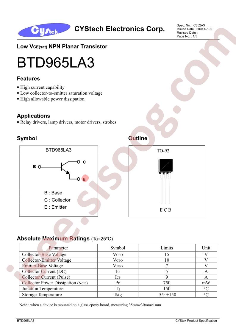 BTD965LA3