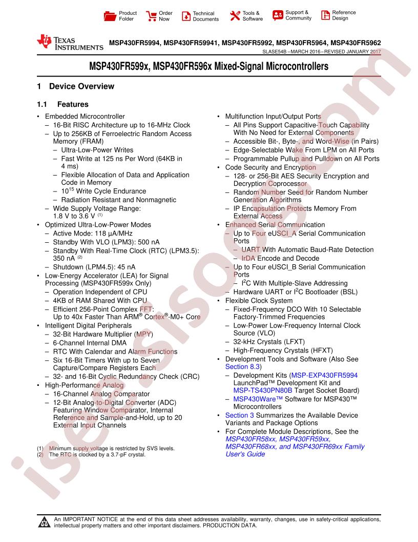 XMS430FR5994IPNR