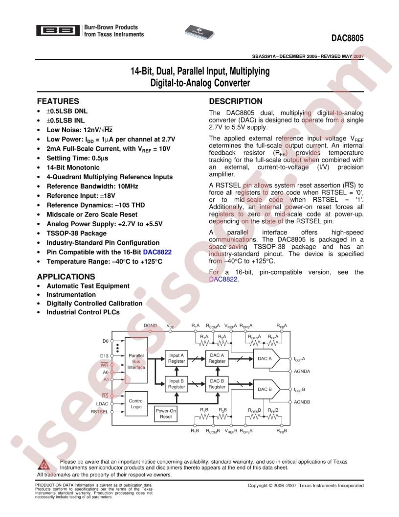 DAC8805QDBT