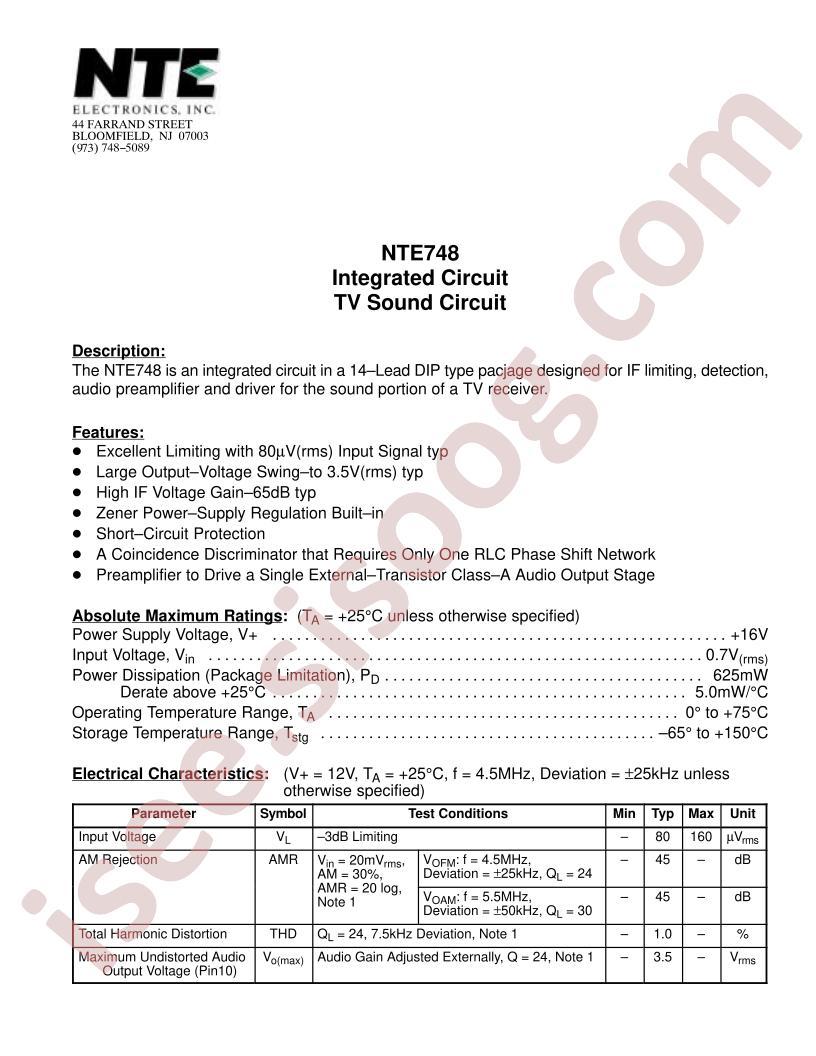 NTE748