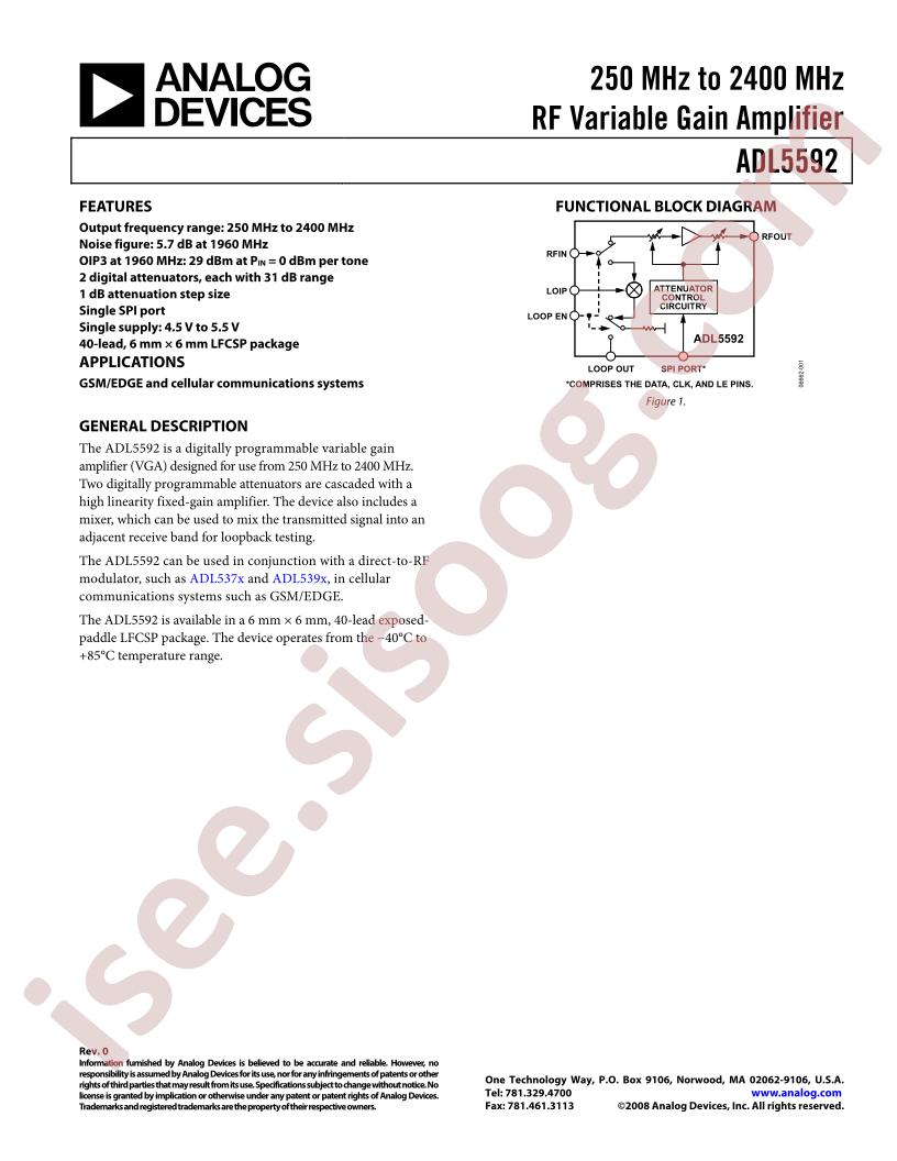 ADL5592ACPZ-R7