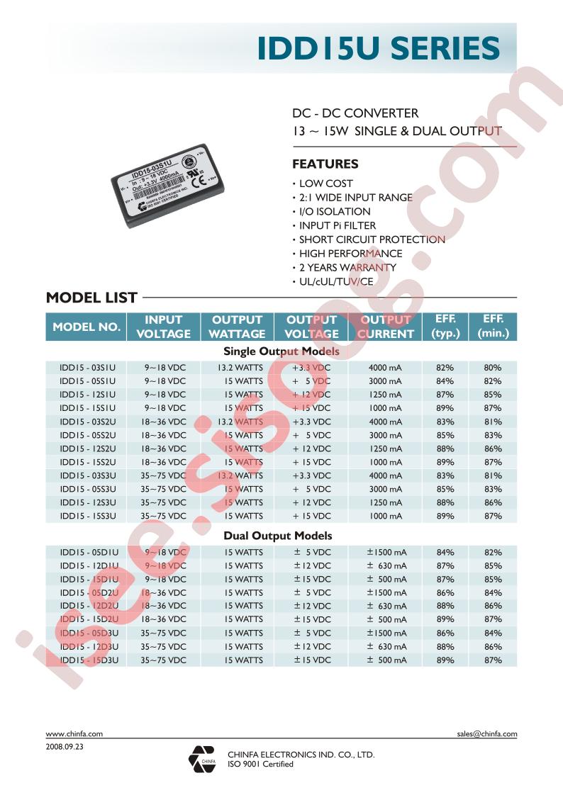 IDD15-03S1U