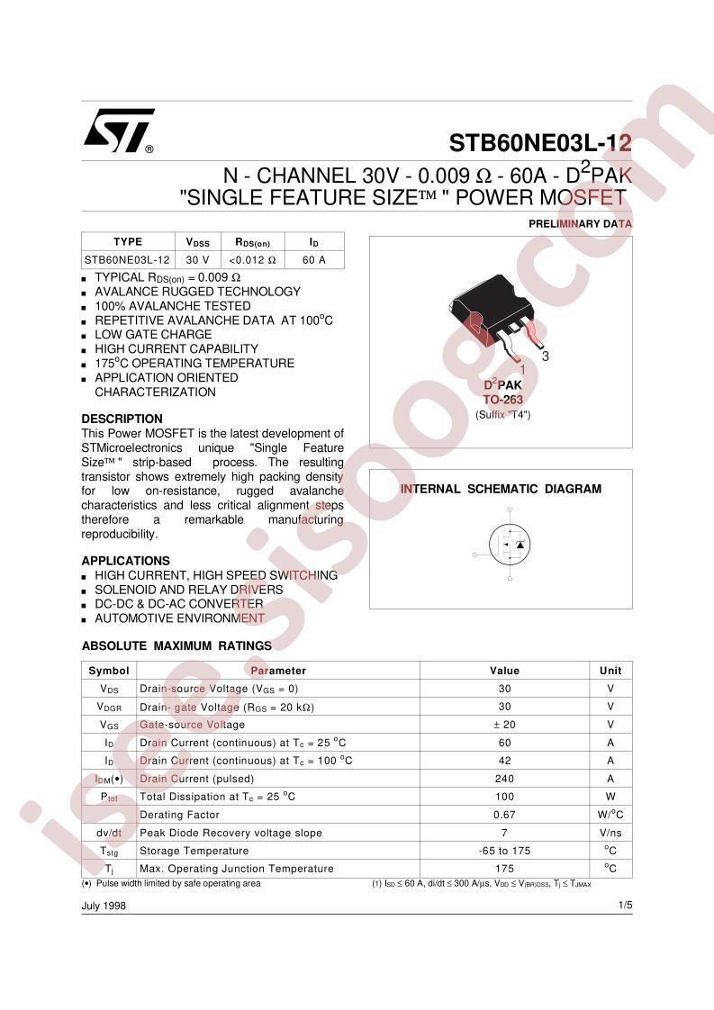 STB60NE03L-12