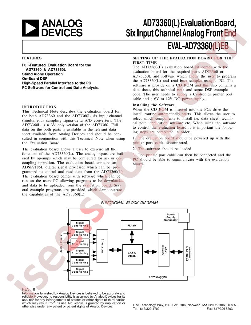 EVAL-AD73360LEB