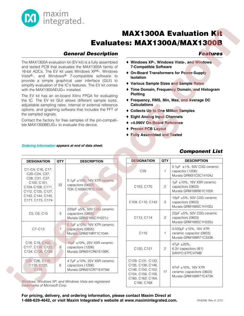 MAX1300AEVKIT