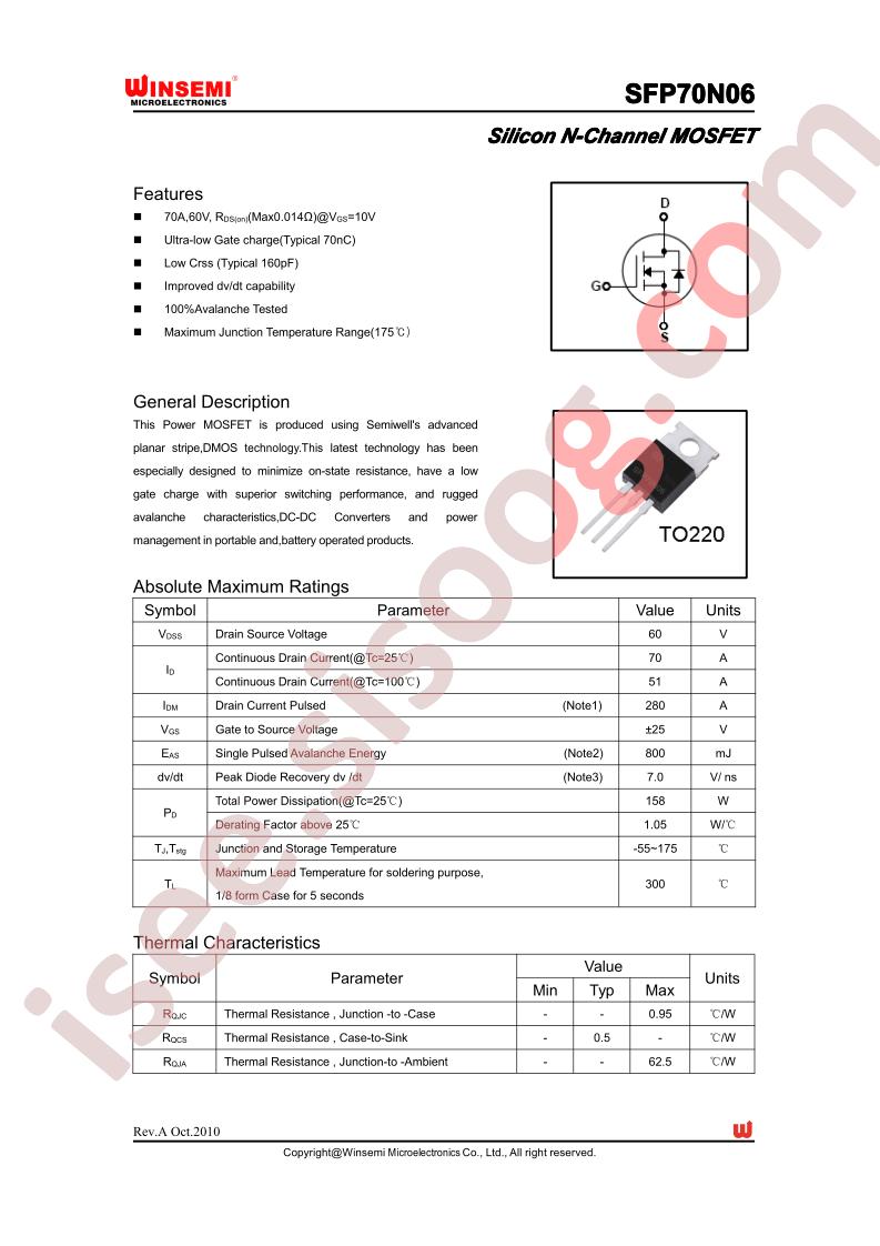 SFP70N06