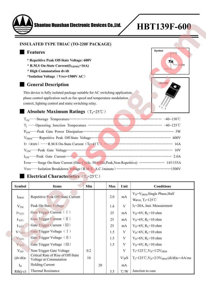 HBT139F-600