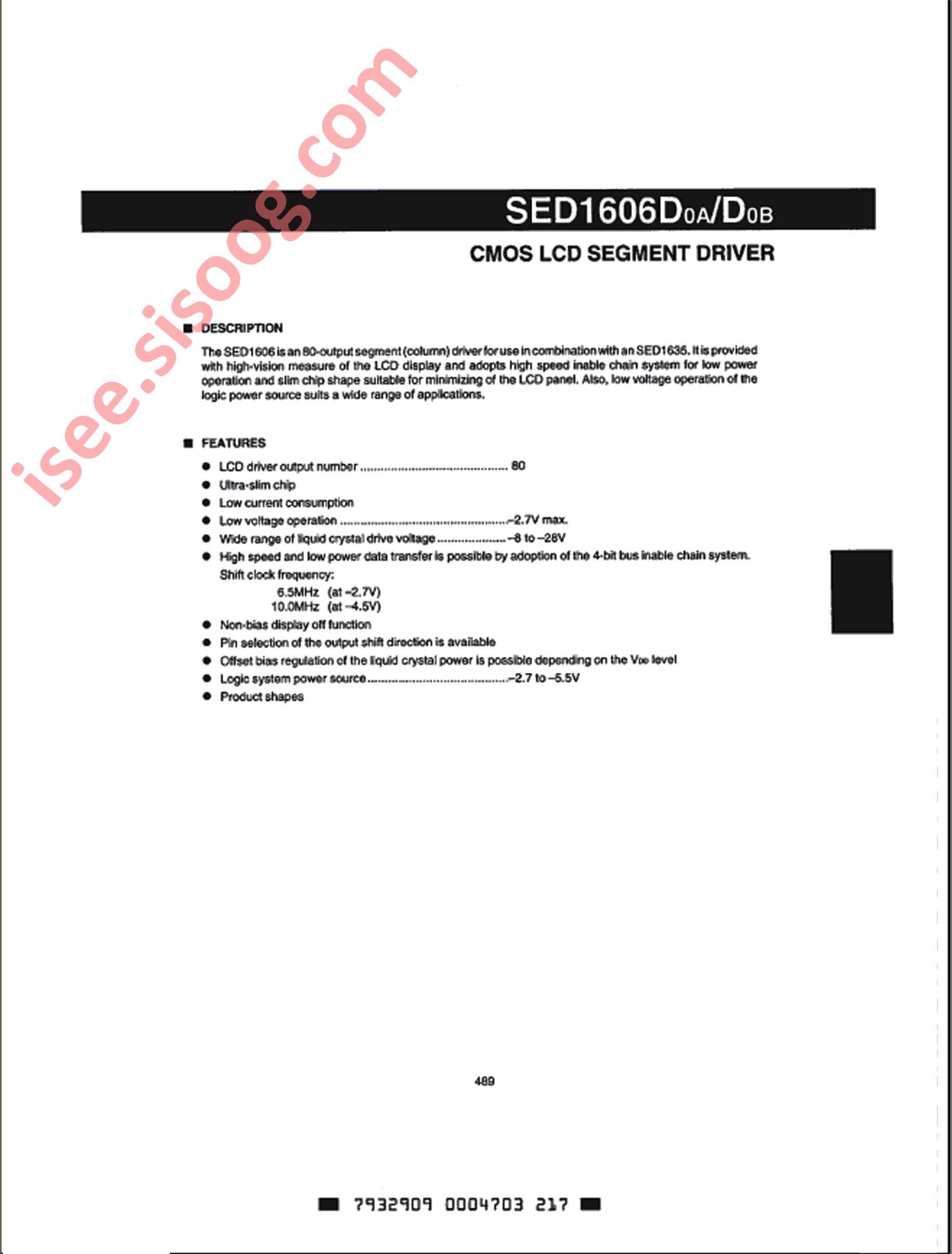 SED1606D
