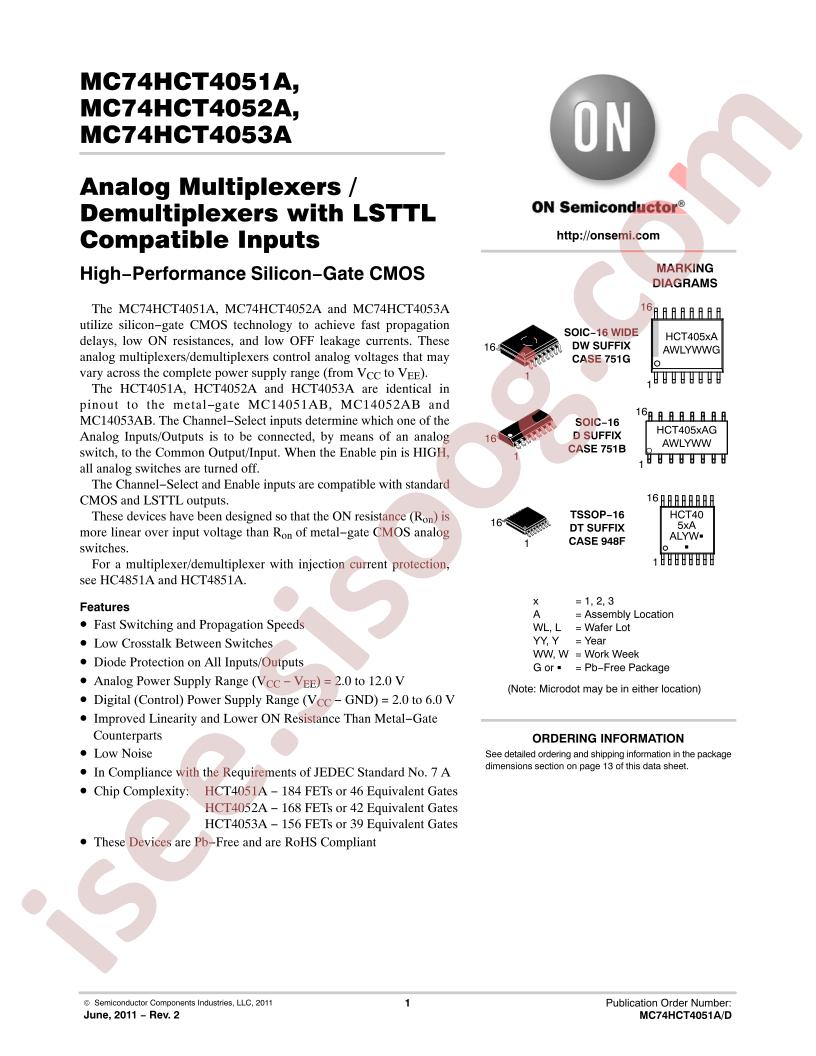 M74HCT4052ADWR2G