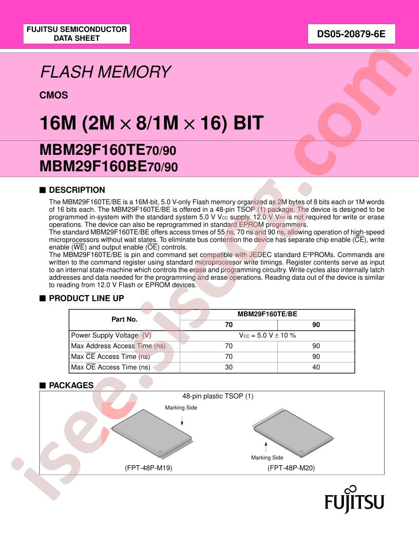 MBM29F160TE70