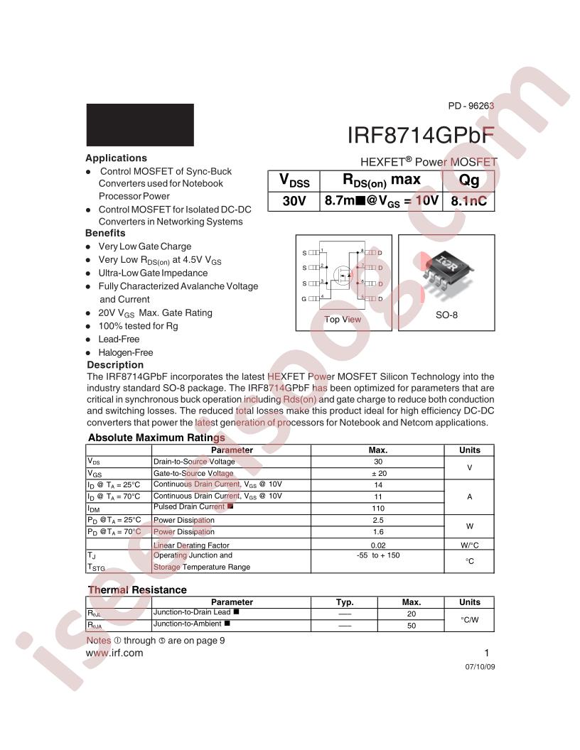 IRF8714GTRPBF