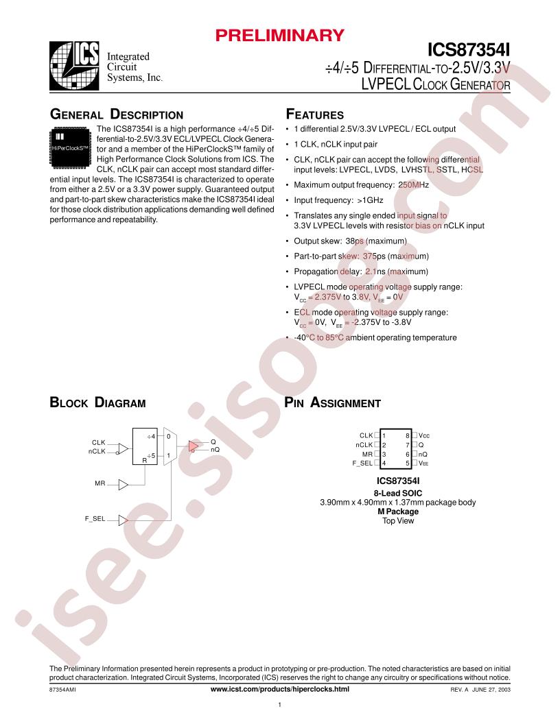 ICS87354I