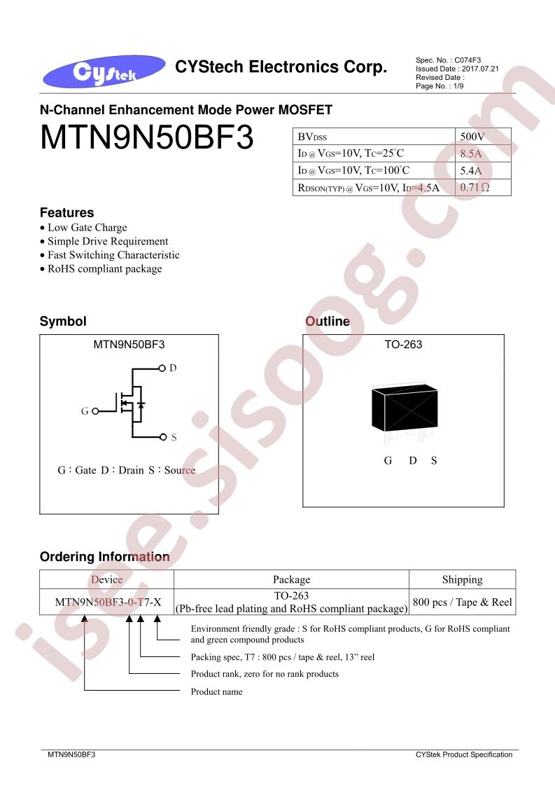 MTN9N50BF3-0-T7-X